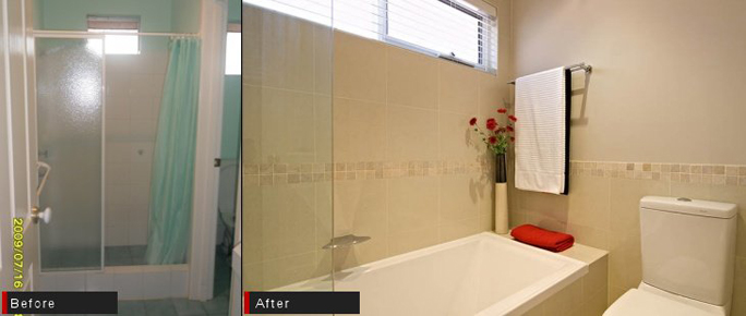 Bathroom tile replacement and bathroom renovation - finished product